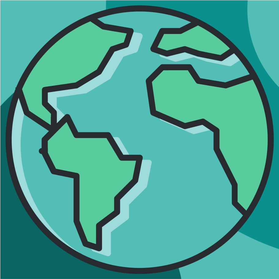 Bild på en jordglob